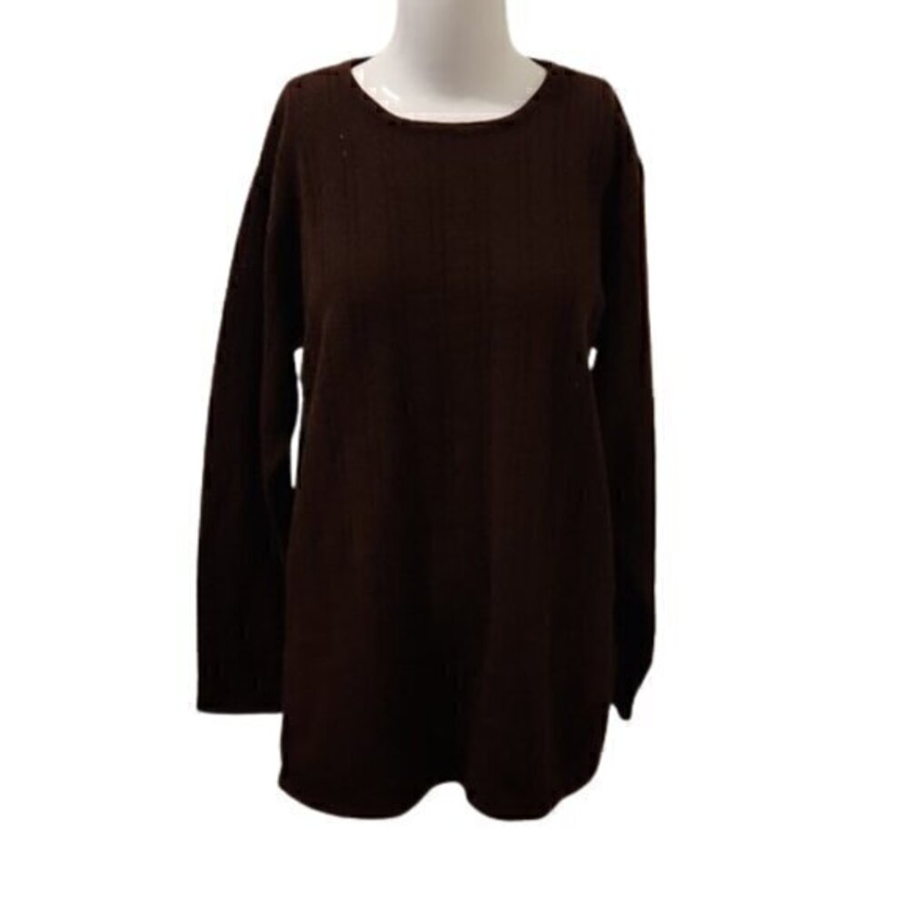[Christina] Brown Long Sleeve Sweater - Size L